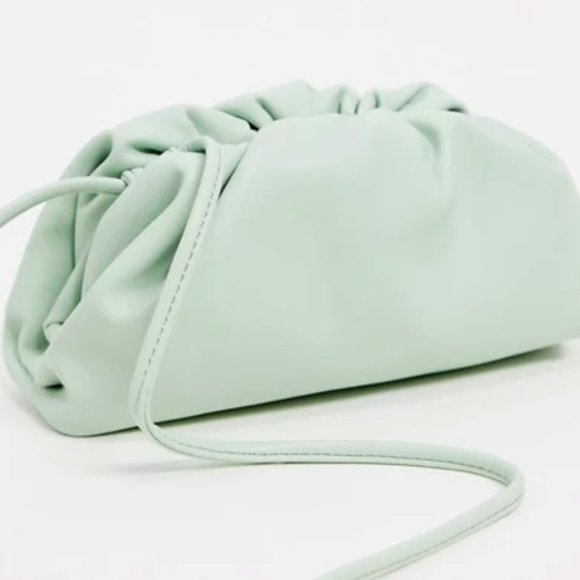 STEVE MADDEN Necture Soft Pouch Clutch Bag Mint Green - Picture 4 of 15